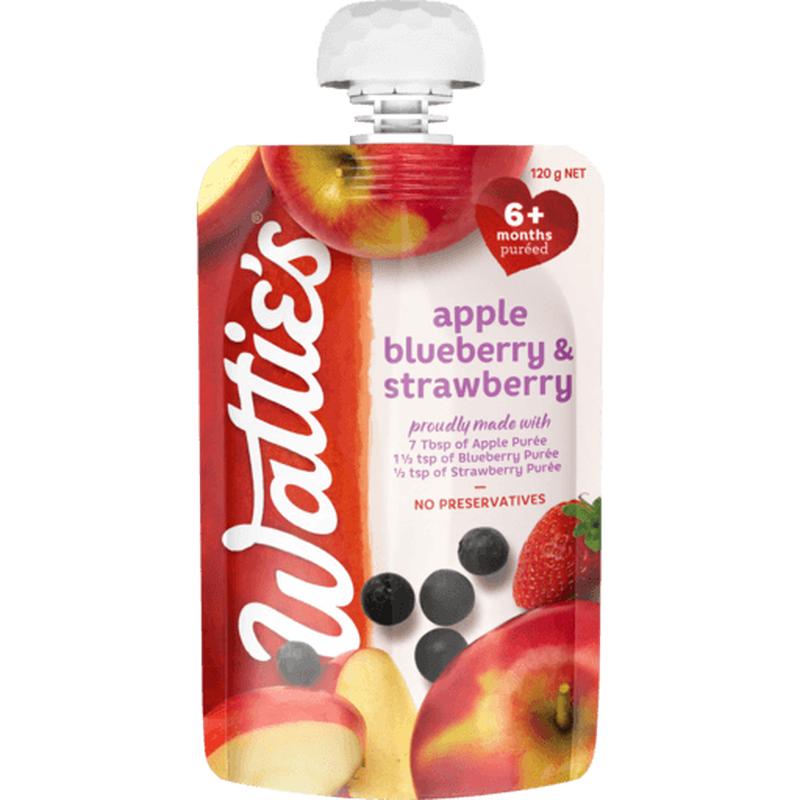 Watt Baby Food Apple B/Berry S/Berry 120g