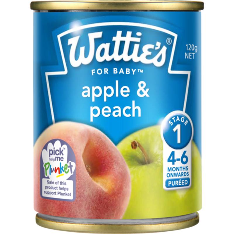 Watt Baby Food Apple & Peach 120g/24