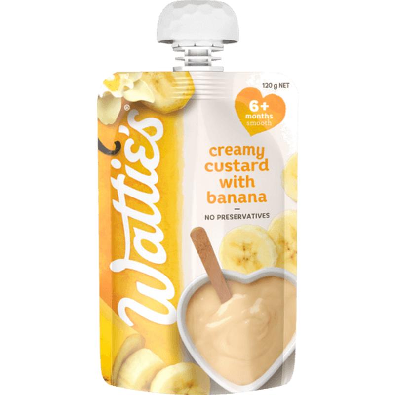 Watt Baby Food Custard Banana 120g/6