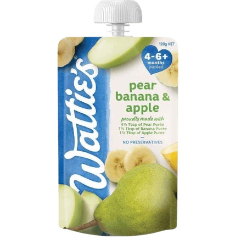 Watt Baby Food Pear Banana&Apple 120g