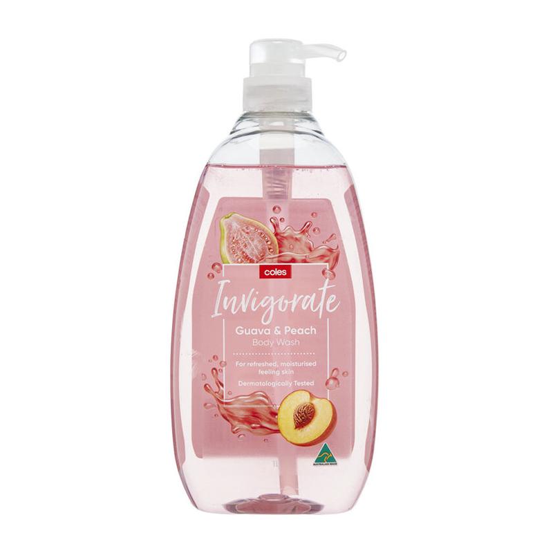 Coles Inv Guava Peach B/Wash 1ltr