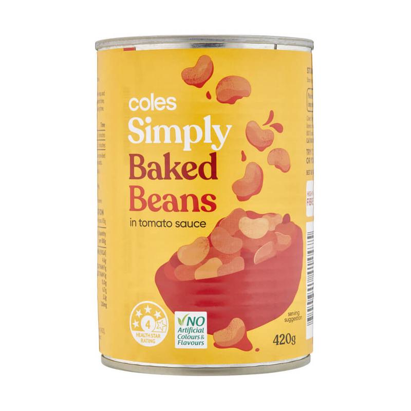 Coles Simply Baked Beans 420g