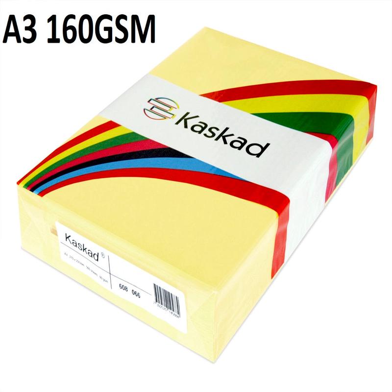 A3 Bunting Yellow - Kaskad 160gsm 250 Sheets