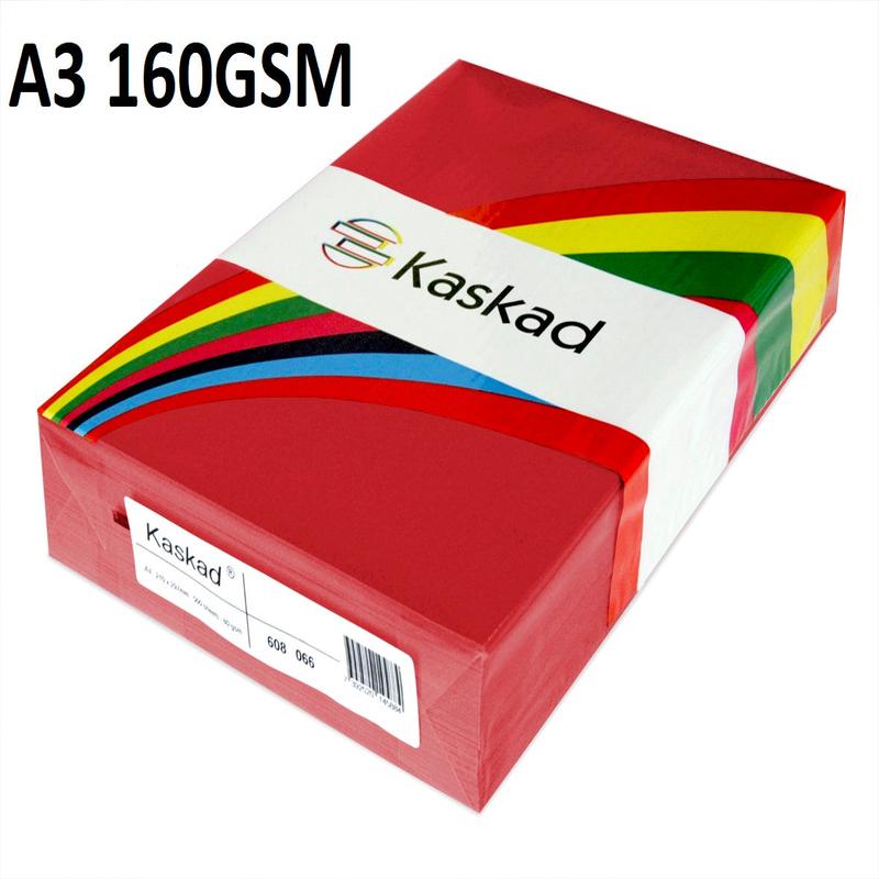 A3 Rosella Red - Kaskad 160gsm 250 Sheets