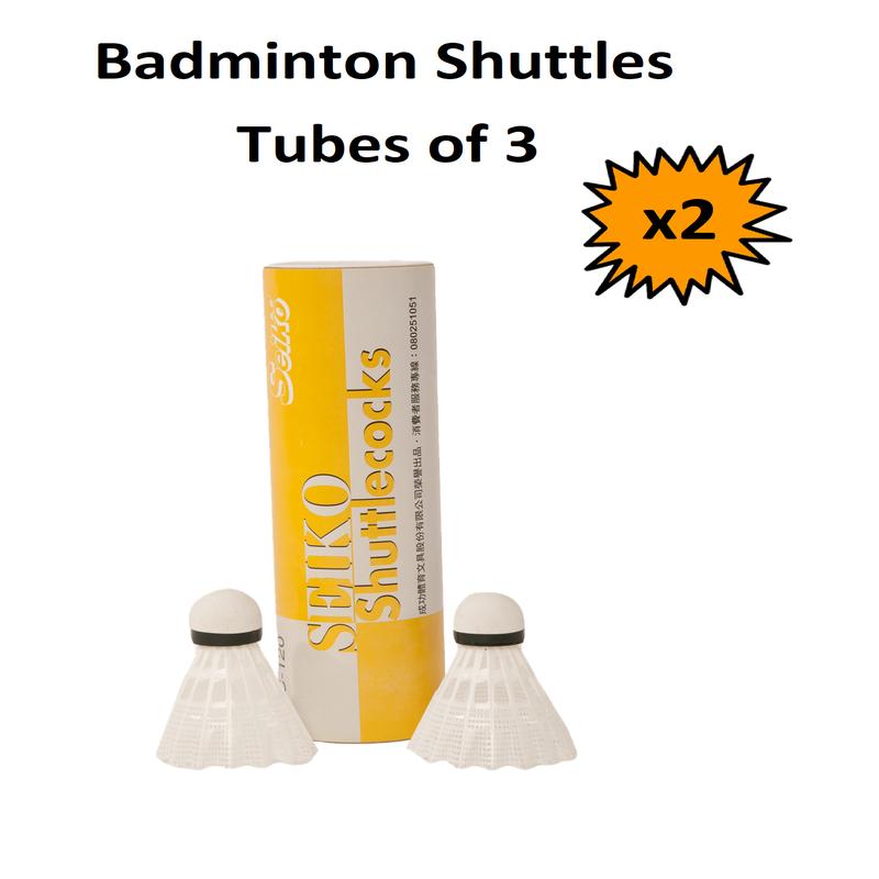 Badminton Shuttles | Tube of 6 - White Nylon