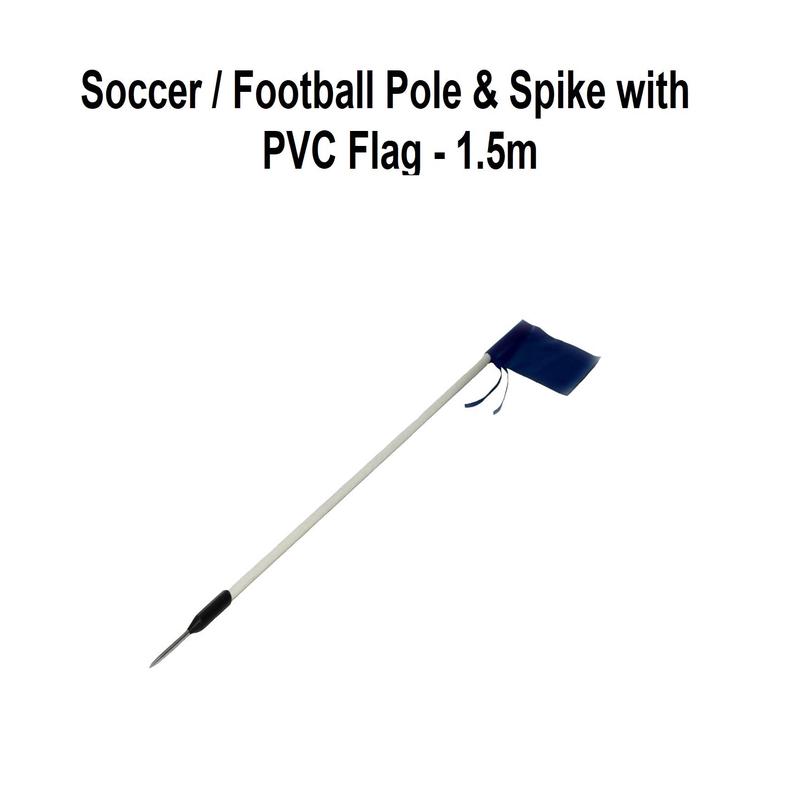 Soccer / Football Pole & Spike with PVC Flag - 1.5m