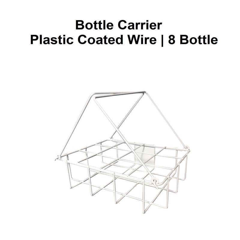 Bottle Carrier - Plastic Coated Wire | 8 Bottle