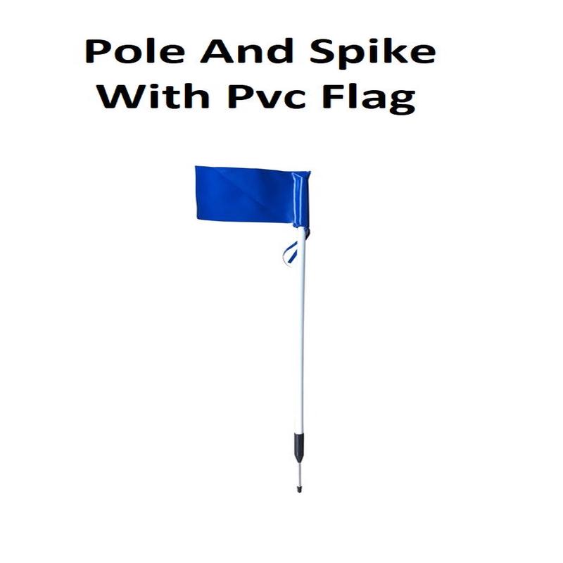 Rugby Pole & Spike with PVC Flag - Single