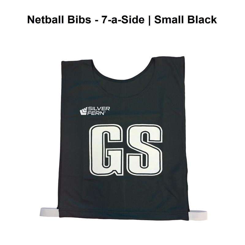 Netball Bibs - 7-a-Side | Small Black