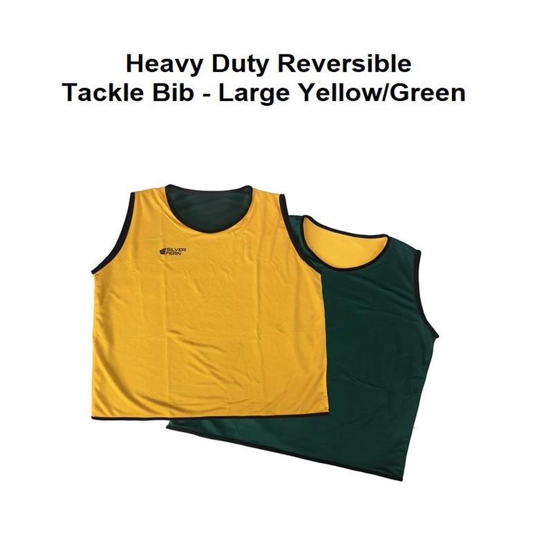 Heavy Duty Reversible Tackle Bib - Large Yellow/Green