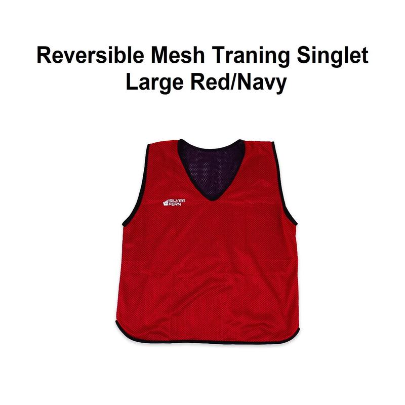 Reversible Mesh Traning Singlet - Large Red/Navy