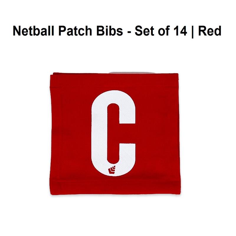 Netball Patch Bibs - Set of 14 | Red