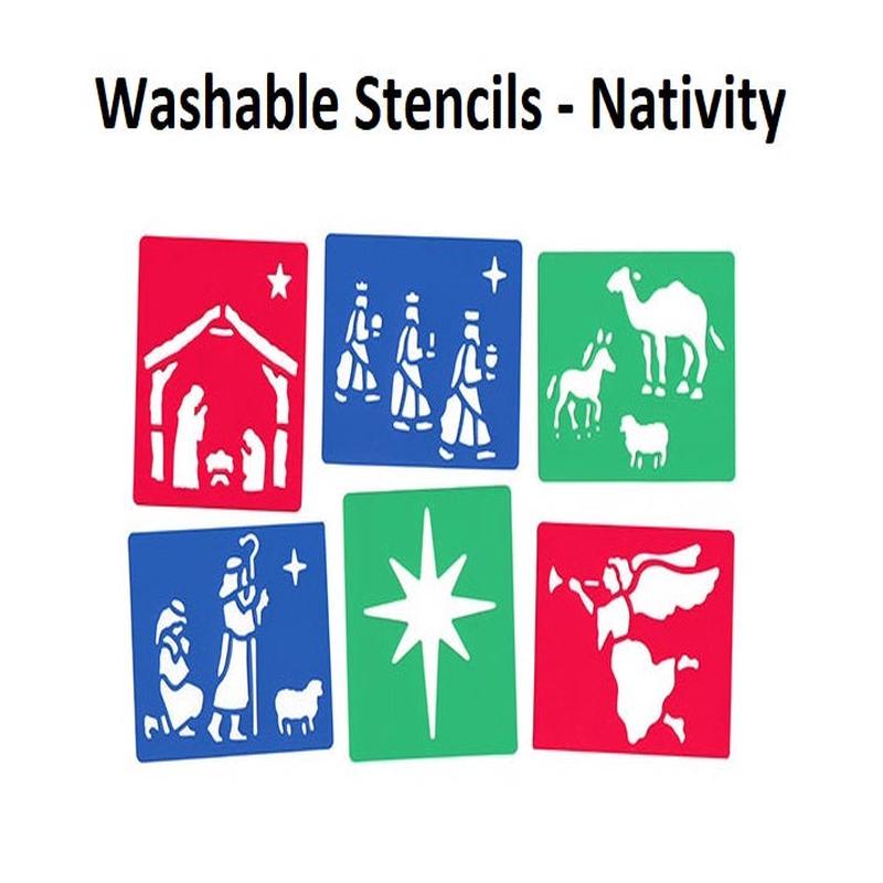 Washable Stencils (14 x 15cm) - Nativity 6's