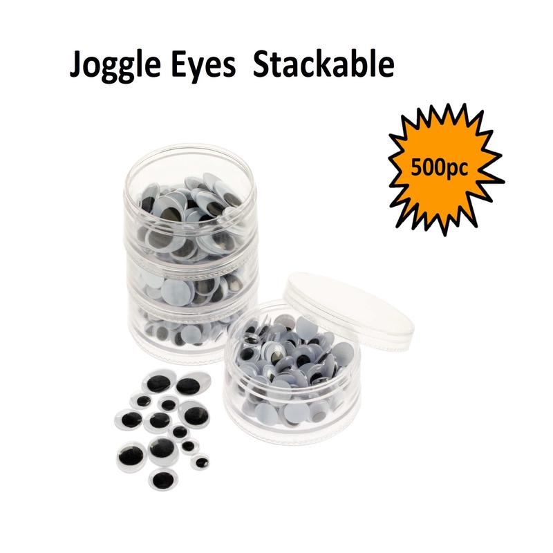 Wiggle Eyes - Black and White Asst (500pcs)