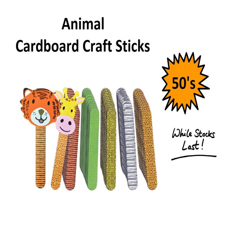 Wild Animal Cardboard Craft Sticks