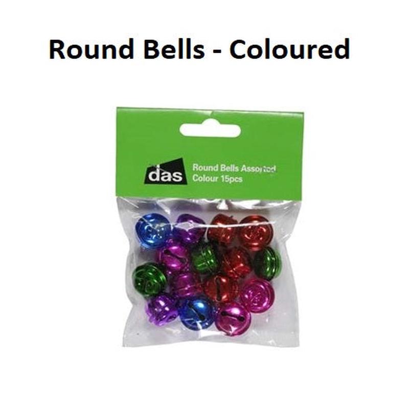 Round Bells - Coloured 15pcs