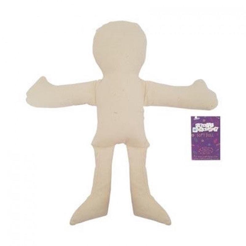 Craft Doll - Calico Kraft Fabric Doll 25cm