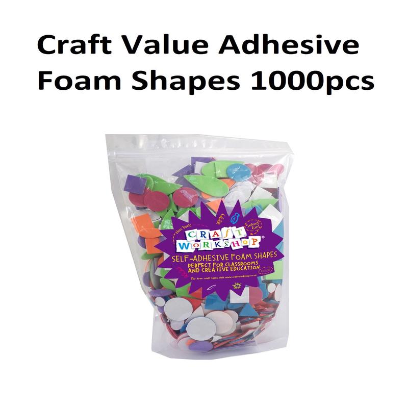 Craft Foam Shapes - Self Adhesive 1000pcs