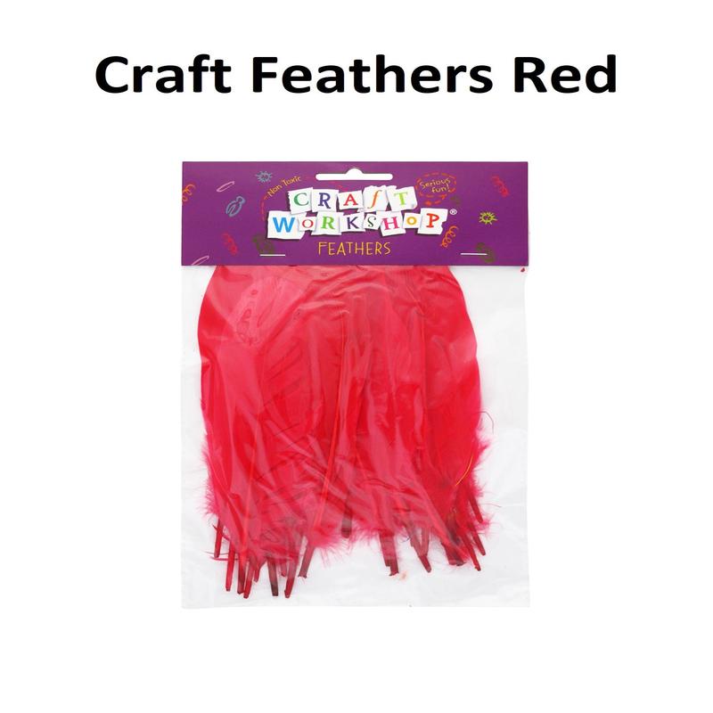 Craft Feathers - Red