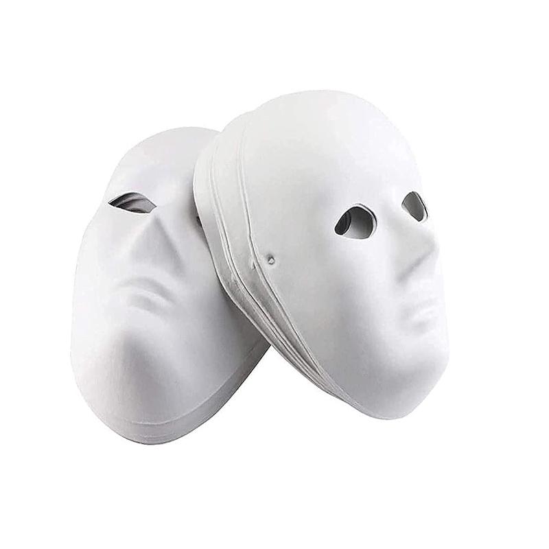 Masks - Full Face Papier Mache Masks (Pack of 24)