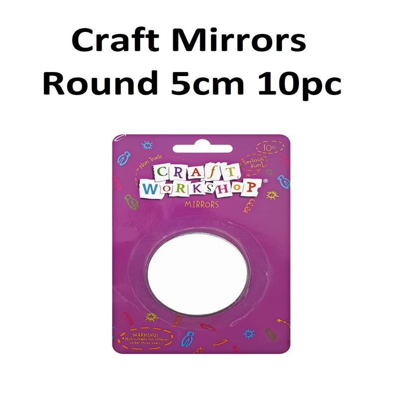 Craft Mirrors - Round 50mm 10pcs