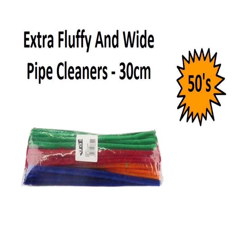 Pipe Cleaners - Extra Fluffy and Wide 30cm (50pcs)