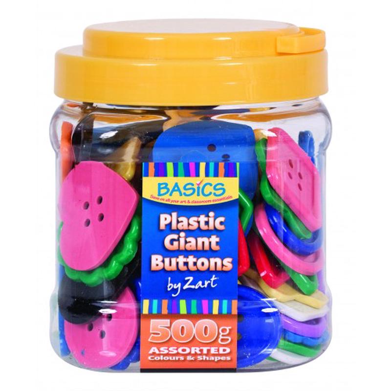 Plastic Big Buttons - 500gsm Tub