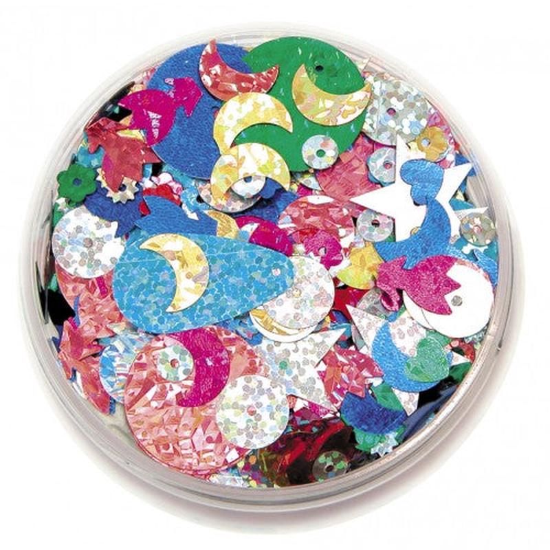 Sequins - Hologram Shapes - 50gsm Jar