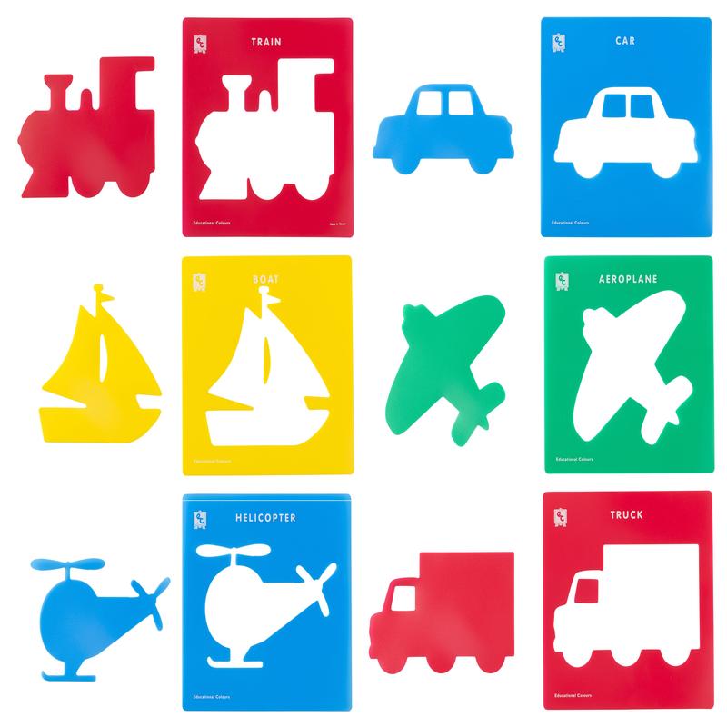 Transport - 6 Piece Stencils (200 x 200mm)