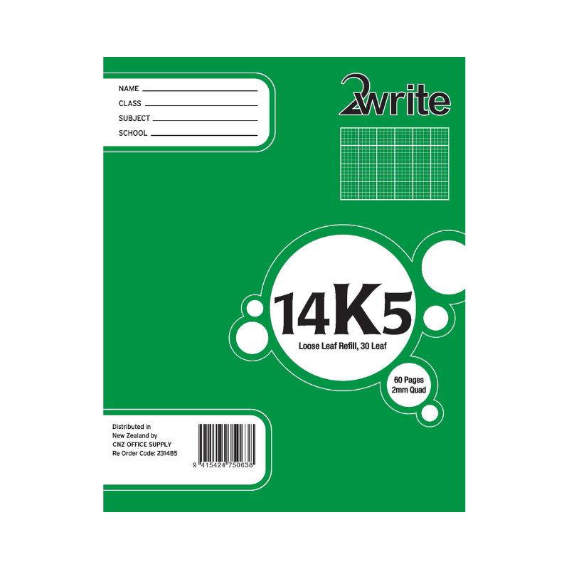 14K5 - Loose Leaf Refill - 2mm Quad/Graph