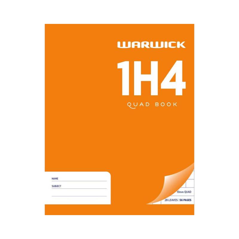 1H4 - Exercise Book - 10mm Quad (Warwick)