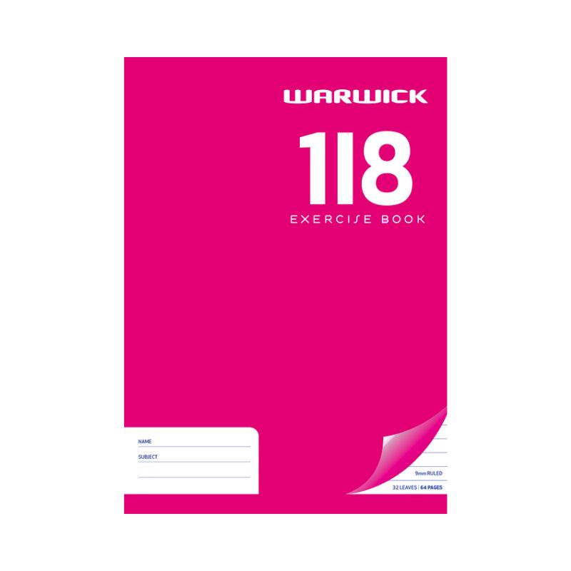 1I8 - Exercise Book - 9mm Lined (Warwick)