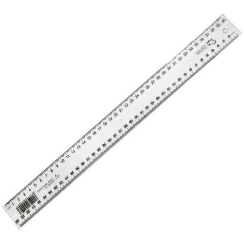 Plastic Ruler 40cm Clear (Taurus)
