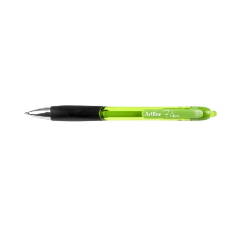 Artline Flow Retractable Gel Pen - Lime