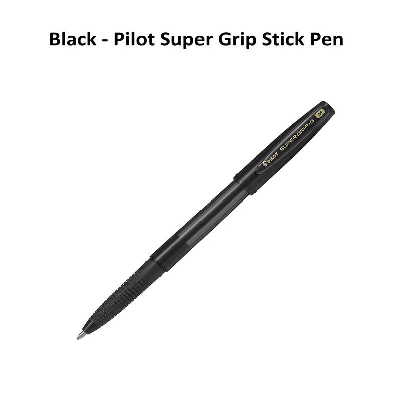 Black - Pilot Super Grip Stick Pen