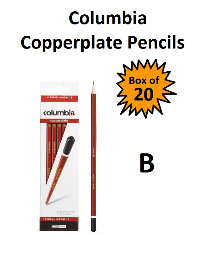 Columbia Copperplate Pencils - Box of 20 - B