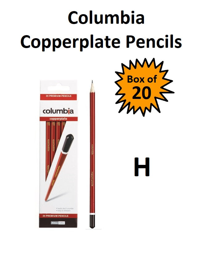 Columbia Copperplate Pencils - Box of 20 - H