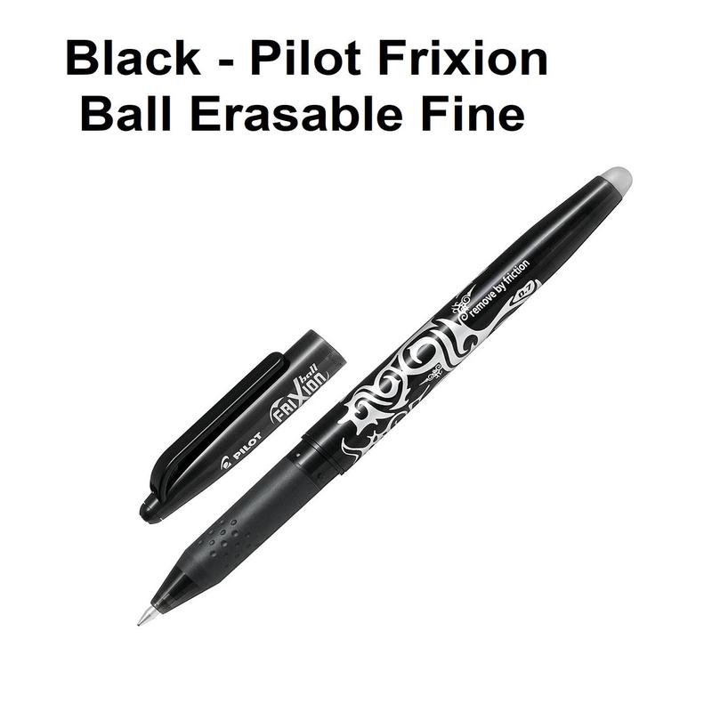 Black - Frixion Erasable Ball Pen