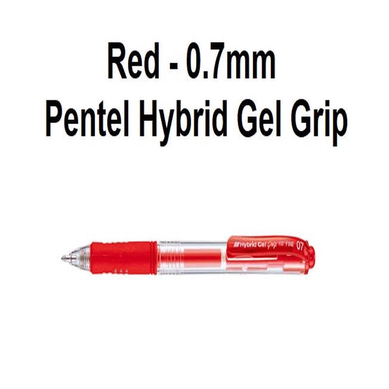 Red - Pentel Hyper G Gel Pen 0.7mm