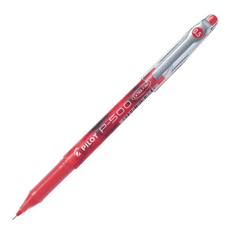 Red - Pilot P500 Gel Pen - Extra Fine Tip