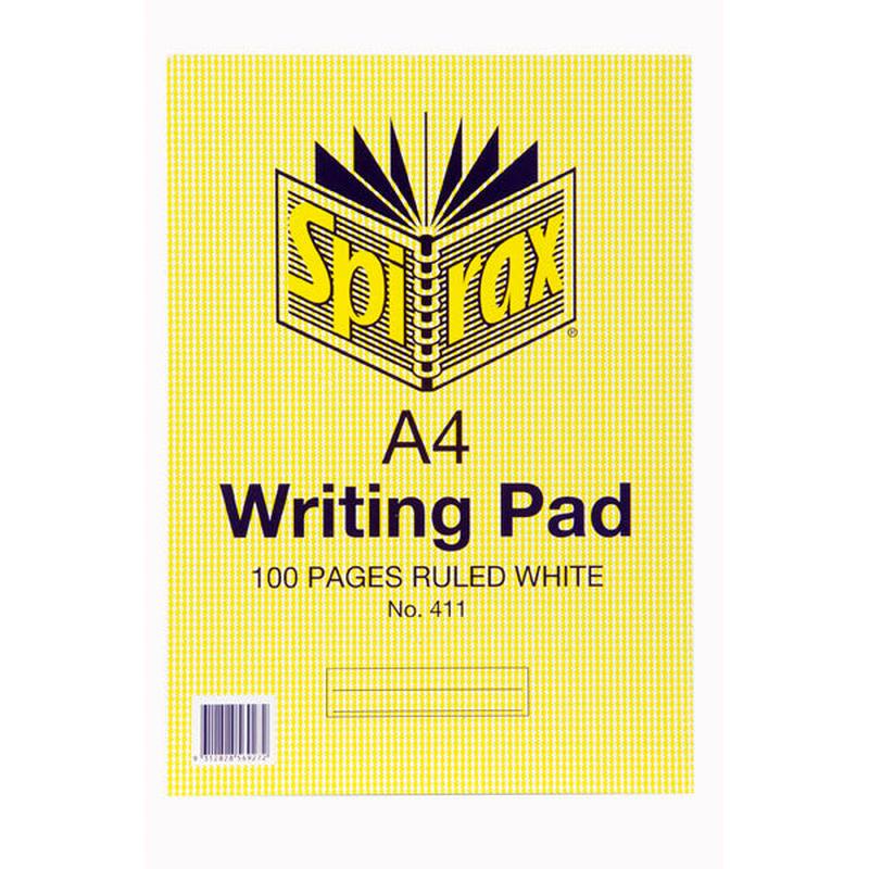 A4 Spirax 411 Writing Pad - 100 Page