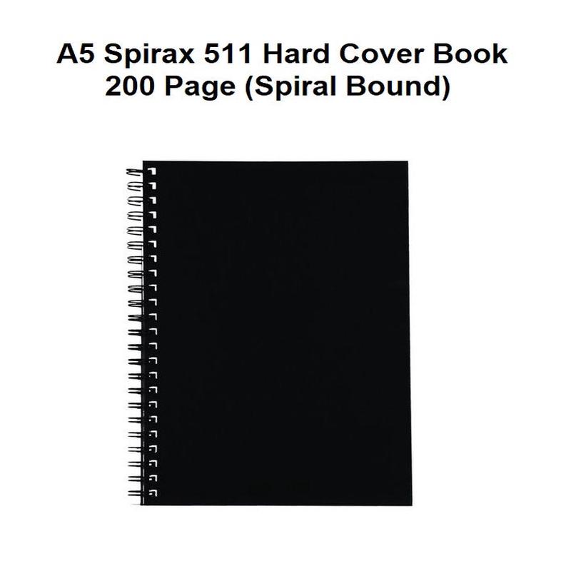 A5 Spirax 511 Hard Cover Book - 200 Page (Spiral Bound)