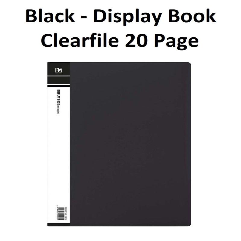 Black - A4 Clearfile 20 Page