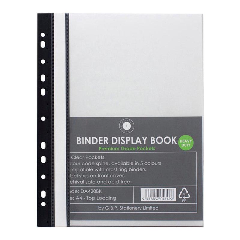 Black - Punched Display Books 20 Page