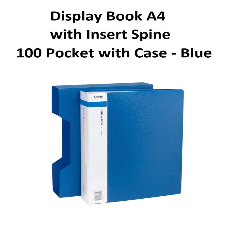 Blue - A4 Clearfile 100 Page - With Case