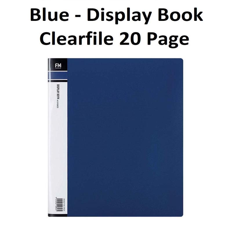 Blue - A4 Clearfile 20 Page