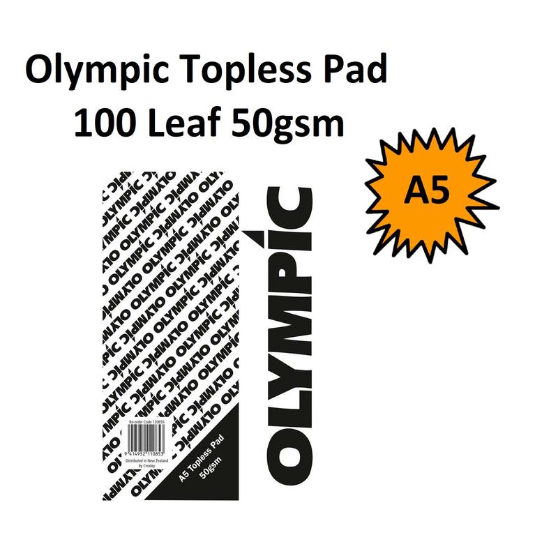 A5 Olympic Topless Pad - 100 Leaf