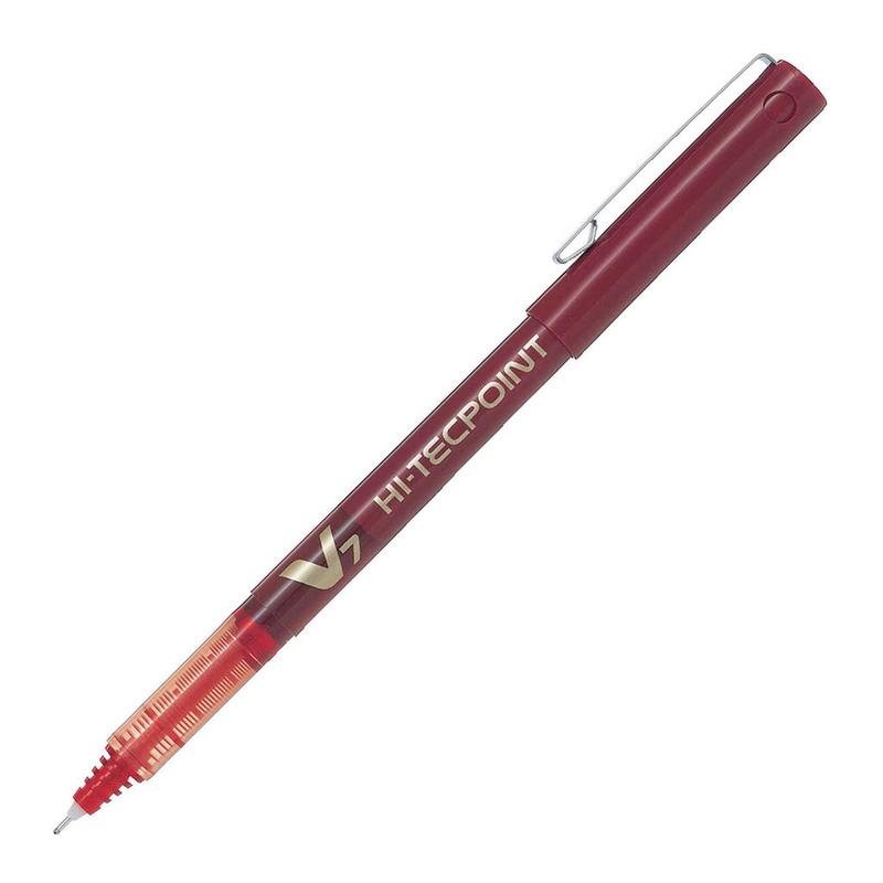 Red - Pilot Hi-Tecpoint V7 Pen - Fine