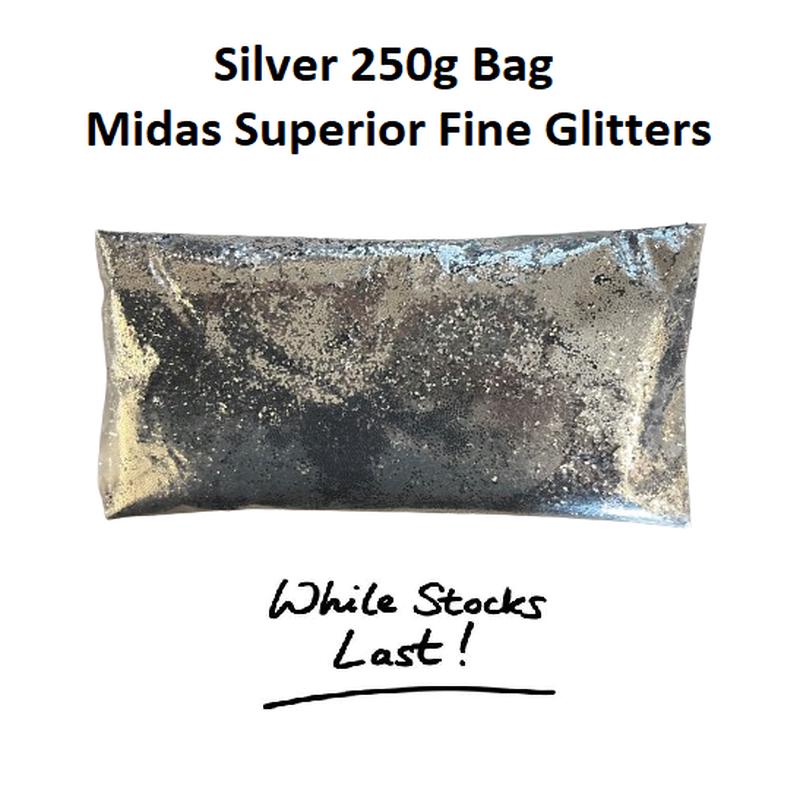 Silver 250g bag - Midas Superior Fine Glitters