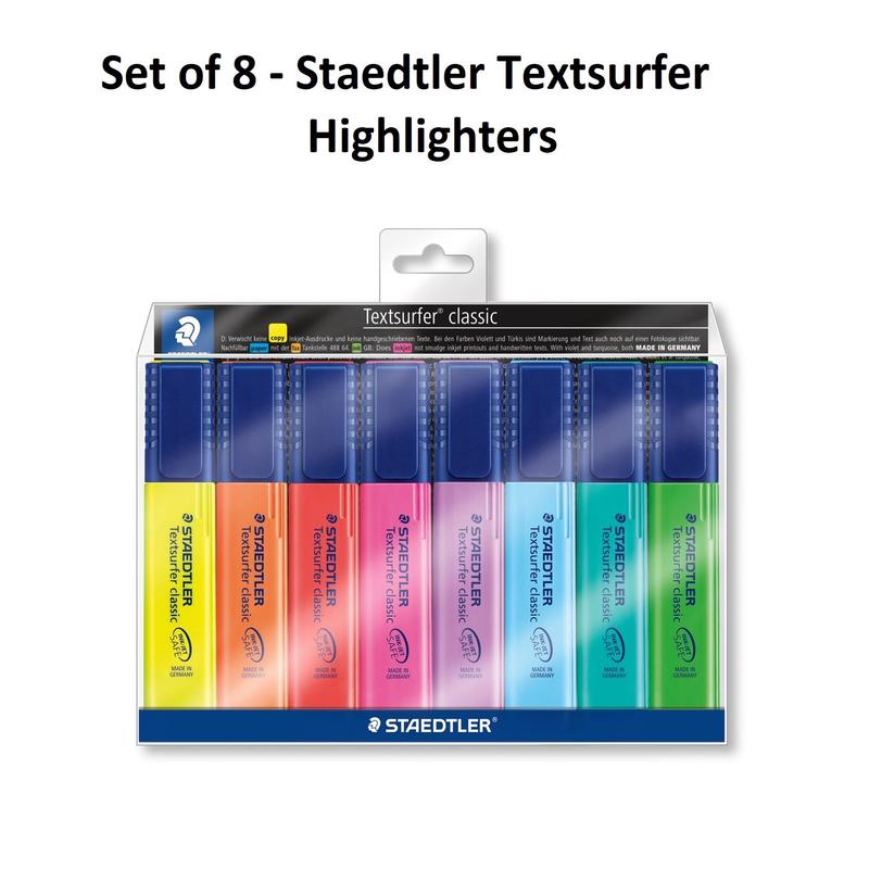 Set of 8 - Staedtler Textsurfer Highlighters